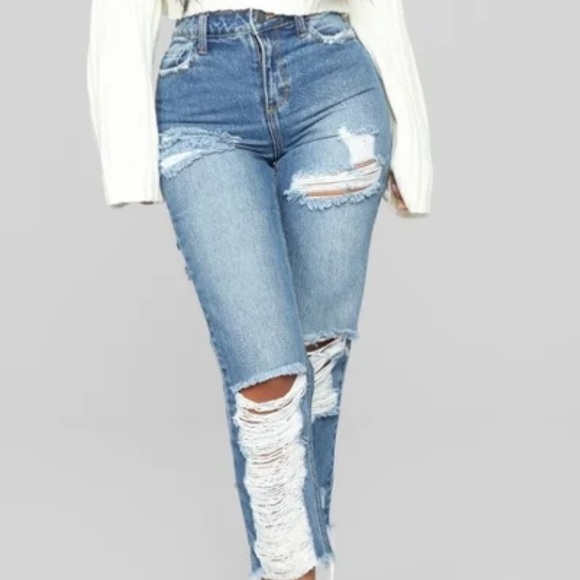 FN Ripped Baggy Mom Jeans - Picture 3 of 10